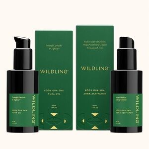 WILDLING NWT Body Gua Sha Aura Activator & Aura Oil Set 4 Bottles